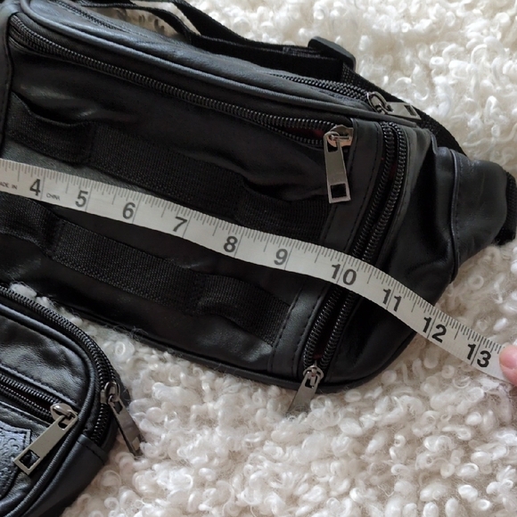 Black Leather Waist Bag - Picture 5 of 10